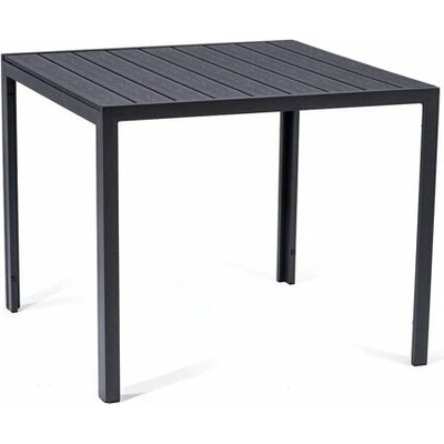 Noela Viking Záhradný stôl M, 90 x 90 cm, hliník/artwood, čierny