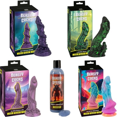 Beasty Cocks Mystický dildo set a lubrikant