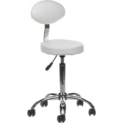 Beauty System kosmetický taburet s opěrkou BH-7289 bílý – Zbozi.Blesk.cz