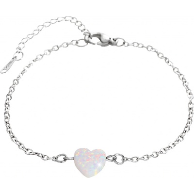 JSB Fashion opálové srdíčko bílé 61500931WHOP