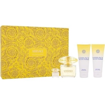 Versace Yellow Diamond EDT 90 ml + EDT 5 ml + sprchový gel 100 ml + tělové mléko 100 ml dárková sada