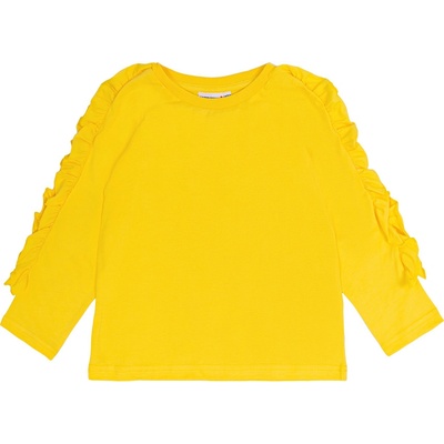Winkiki kids Wear dívčí tričko s dlouhým rukávem Basic žlutá