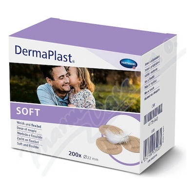 DERMAPLAST náplasti Soft okrúhle priemer 22 mm 200 ks
