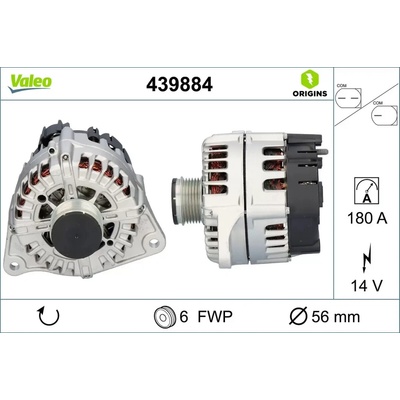 VALEO Alternátor VALEO ORIGINS NEW VA 439884