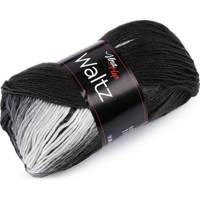 Pletací příze Waltz 100 g Varianta: 12 (5714) šedá černá, Balení: 1 ks