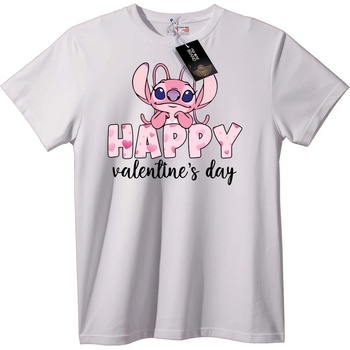 NOONEBRAND Тениска Stitch Честит Свети Валентин - M, White
