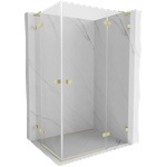 Mexen Lunar L Душ кабина Duo, отваряща се на дясно, 95 x 80 см, прозрачна, златиста (834L-095P-080L-55-00)
