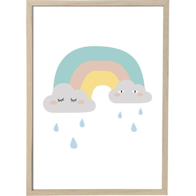 Bloomingville Mini Плакат за стена в естествена рамка Рамка, 55 x 75 cm Saida - Bloomingville Mini (82044143)