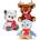 Keel Toys Keeleco Adoptable World, Коледни животни със шалче, 25 см (3) (SX1947)