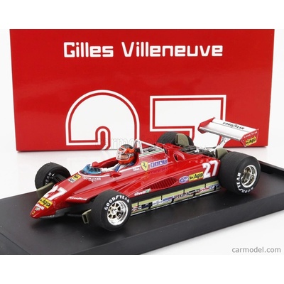 Brumm Ferrari F1 126c2 N 27 Brazilian Gp 1982 Gilles Villeneuve With Driver Figure Red 1:43