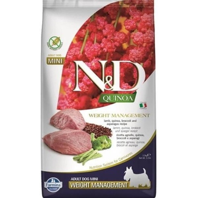 N&D Quinoa Dog Adult Mini Weight Management Lamb & Broccoli 2,5 kg