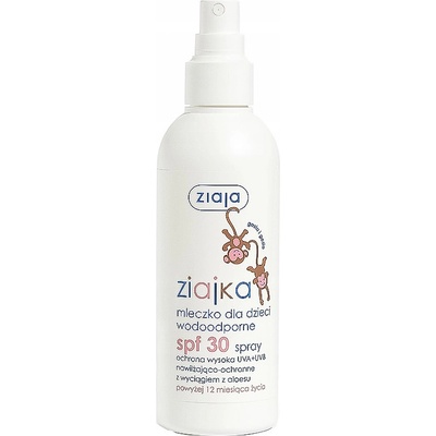 Ziaja Ziajka vodoodolné mlieko na opaľovanie pro děti od 1 roku spray SPF30 170 ml