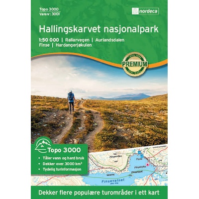 Nordeca vydavatelství mapa Hallingskarvet 1:50 t.