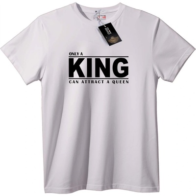 NOONEBRAND Тениска Само Кралят Може да Привлече Кралица - M, Black