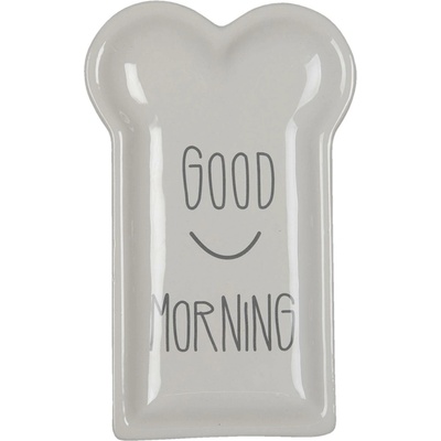 Keramický talířek Good Morning - 10*17*2 cm - Clayre & Eef