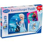 Ravensburger Пъзел Ravensburger от 3 x 49 части - Замръзналото кралство (9269) - baby