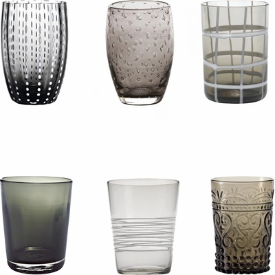 Zafferano Melting Pot Стъклени чаши, сиви, 6 бр (MP00109)