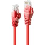 Lindy Пач кабел LINDY 48180, U/UTP, Cat. 6, 0.3m, червен (48180)
