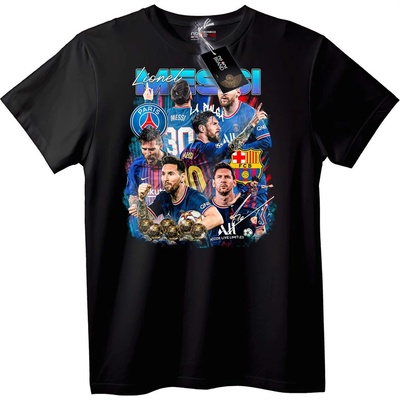 NOONEBRAND Тениска Lionel Messi футболна легенда - 2XL, Black