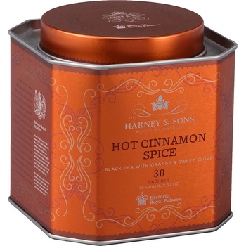 Harney and Sons čaj Hot Cinnamon Spice bez kofeinu pyramidky 30 ks