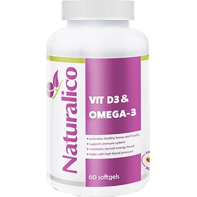 Naturalico Vit D-3 & Omega-3 [60 Гел капсули]