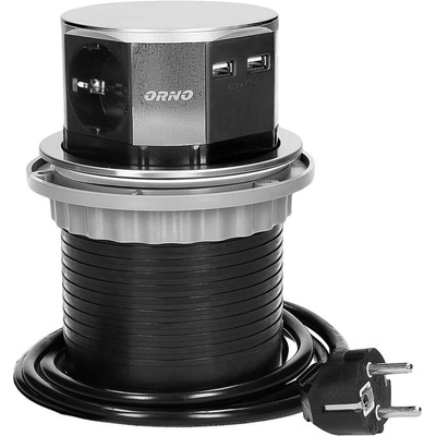 ORNO 3 Plug + 2 USB 1,5 m (OR-AE-1381(GS))