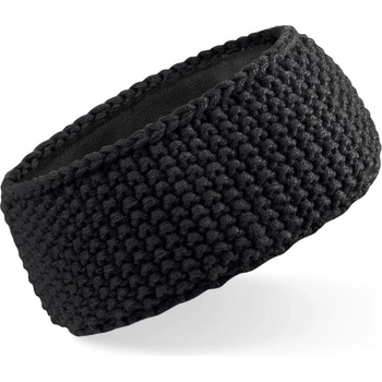Beechfield Háčkovaná Waffle Čierna