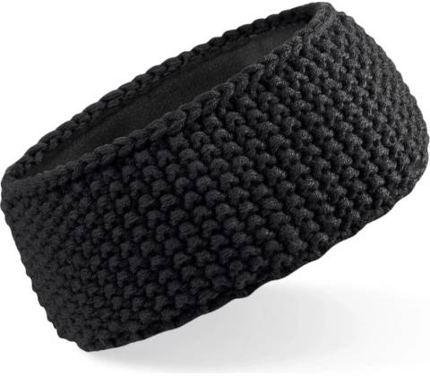 Beechfield Háčkovaná Waffle Čierna