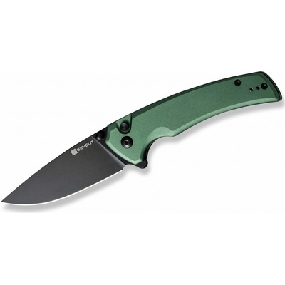 Sencut Serene Green Aluminum HandleBlack D2 BladeButton Lock S21022B-5