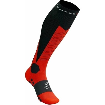 Compressport SKI MOUNTAINEERING FULL SOCKS BLACK/RED