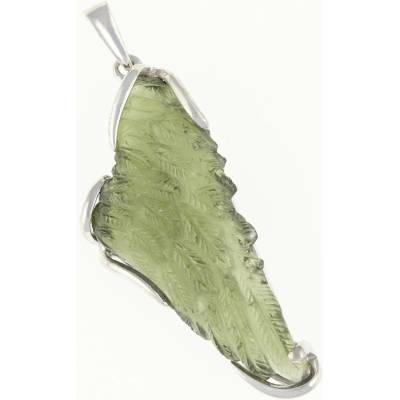 My Moldavite Stříbrný přívěsek s přírodním vltavínem křídlo 26 272