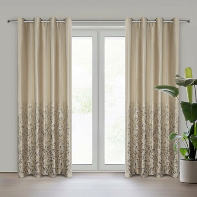 EUROFIRANY ZATEMŇOVACÍ ZÁVES NA KRÚŽKOCH TORI 140X250 CM VZOROVANÁ