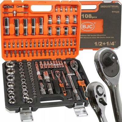 BJC Gola sada 108ks 1/4" 1/2" B58228