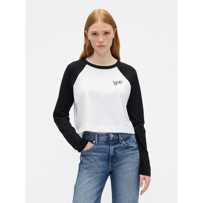 GAP Crop tričko s logom čierna