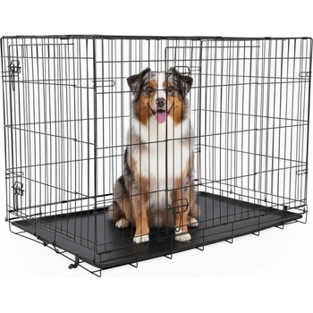 ABC-ZOO Сгъваема клетка за кучета, 2 врати, XL - 106 x 69 x 77 см