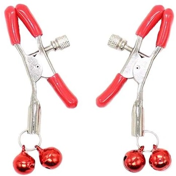 LateToBed Щипки за зърна с топче "latetobed red bead" Регулируеми