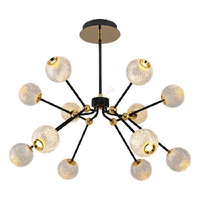 LED полилей на штанга GELA 12xLED/5W/230V 3000K черен/златен (AS2651)