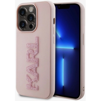 KARL LAGERFELD 3D каучук с блестящо лого Karl Заден капак за iPhone 15 Pro Max Pink Karl Lagerfeld Karl Lagerfeld | Rozov | ЖЕНИ | UNI