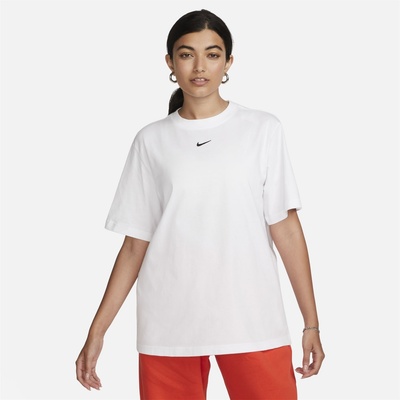 Nike Дамска тениска Nike Oversized Logo T-Shirt Womens - White/Black