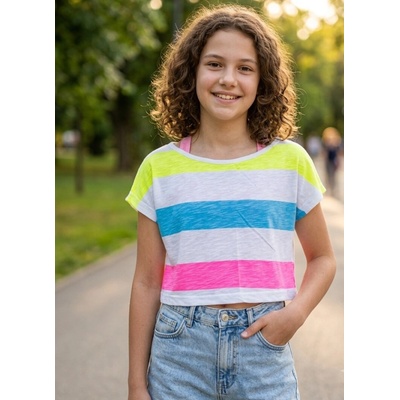 Detské Crop-top tričko Multifarebné