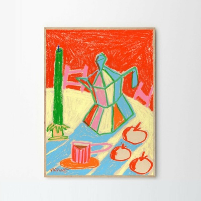 Moikka Plagát Bialetti and Clementines by Maxine McCrann Bialetti a Clementines