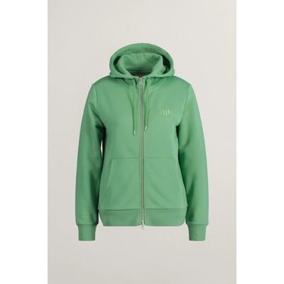 Gant Reg Tonal Shield Zip Hoodie zelená