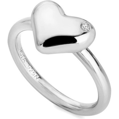 Hot Diamonds Romantický strieborný prsteň s diamantom Desire DR274