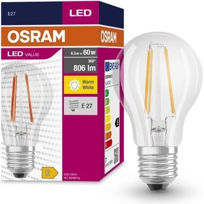 Osram LED žárovka E27 Filament CLA FIL 7W 60W teplá bílá 2700K