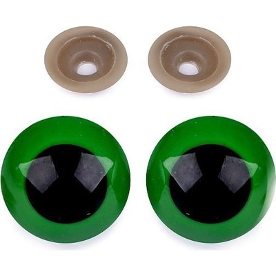 Bezpečnostní oči 30mm zelené (1pár)