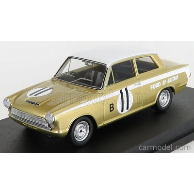 Trofeu Ford england Cortina Gt N 11 Marlboro 1963 H.taylor J.blumer Gold Met White 1:43