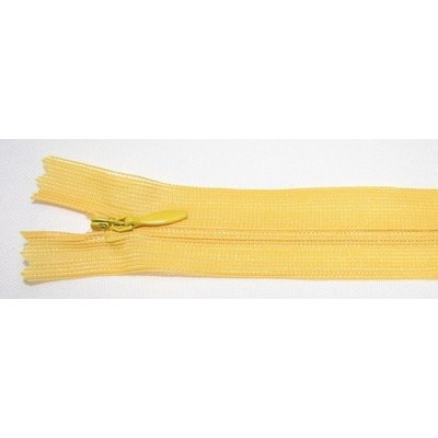 Zips krytý nedeliteľný 25cm tmavo žltá