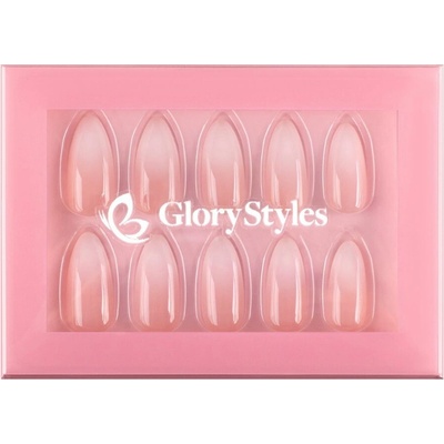 GloryStyles Nalepovací nehty černý třpyt 30 ks