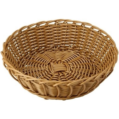 Kulatý košík tmavý průměr 21 cm polyratan 100032269