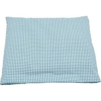 TORF Възглавница от пшенично зърно, светло синьо - бяло каре, 19 x 18 см